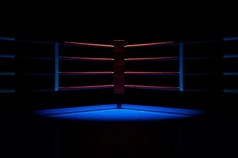 Boxing Ring Spotlit Corner Illustrazione stock