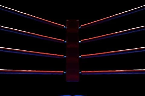 Boxing Ring Spotlit Corner Illustrazione stock