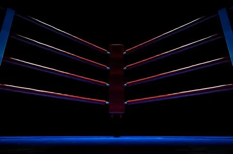 Boxing Ring Spotlit Corner Illustrazione stock