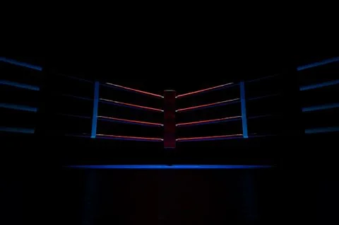 Boxing Ring Spotlit Corner Illustrazione stock