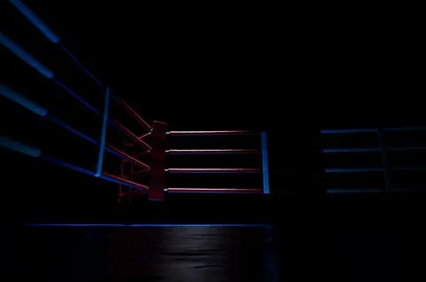 Boxing Ring Spotlit Corner Illustrazione stock