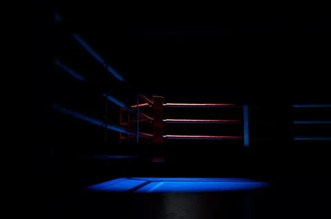 Boxing Ring Spotlit Corner Illustrazione stock