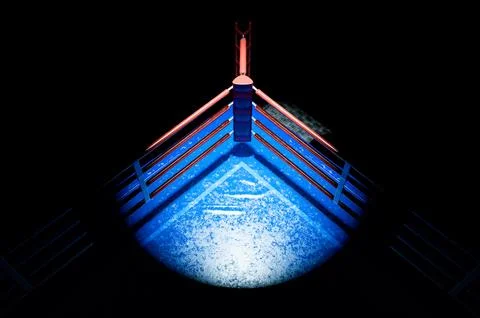 Boxing Ring Spotlit Corner Illustrazione stock