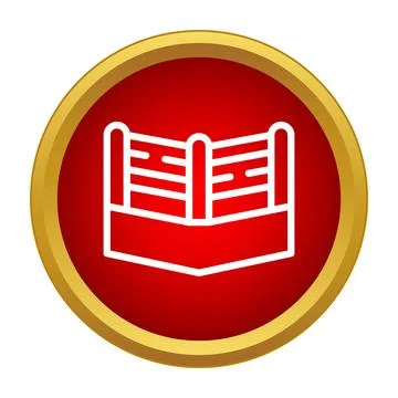 Boxing ring symbol representing combat sports and competition 库存插图