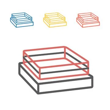 Boxing Ring. Vector signs for web graphics. Stock Illustration