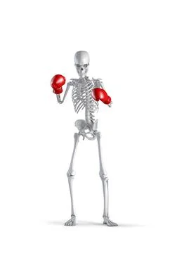 Boxing skeleton Illustrazione stock