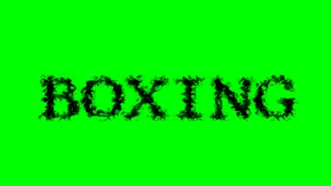 Boxing smoke text effect green isolated background Stock Footage 138722921