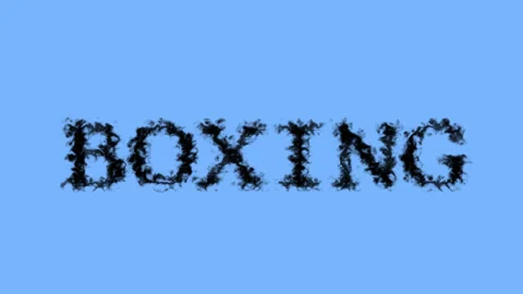 Boxing smoke text effect sky isolated background Stock Footage 138722922