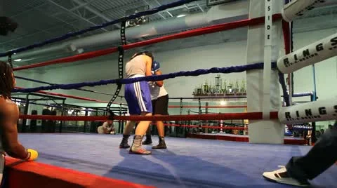 Boxing Spar 1 Stock Footage 10889083