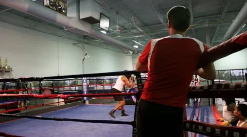 Boxing Spar 4 Stock Footage 10889075