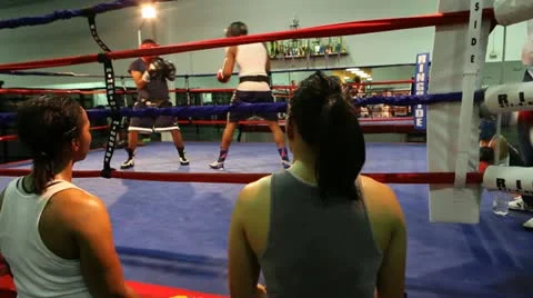Boxing Spar 7 Stock Footage 10889071