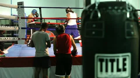 Boxing Spar 8 Stock Footage 10889057