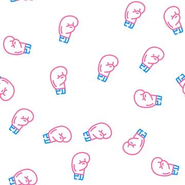 Boxing sport vector seamless pattern 스톡 일러스트