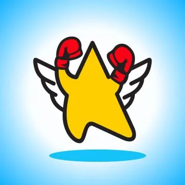Boxing star sign Stock Illustration