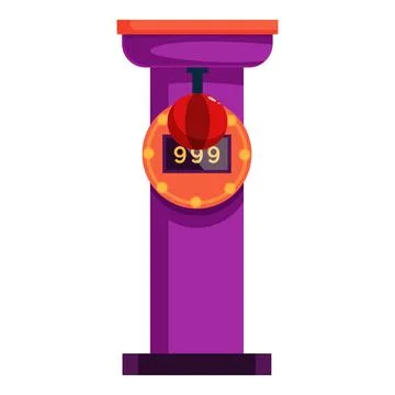 Boxing strength test machine showing high score displaying power punching mea Stock Illustration