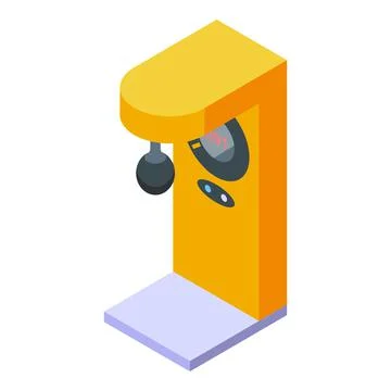 Boxing test game icon isometric vector. Power strength Stock Illustration