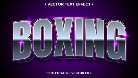 Boxing text effect abstract background template with bold style use for log.. Stock Illustration