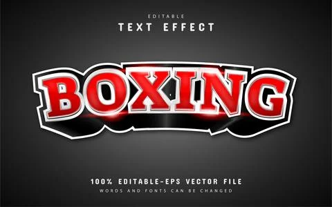 Boxing text effect Stock Illustration
