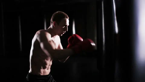 Boxing Training with a Coach Stock Footage 85590297