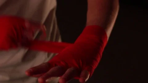 Boxing training in the hall Stock Footage 81392097