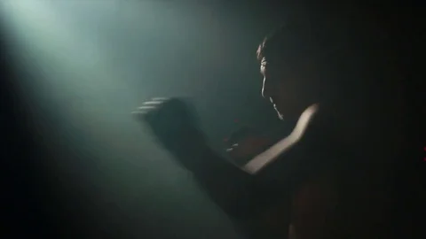 Boxing training in the hall Stock Footage 81392108