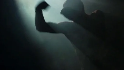 Boxing training in the hall Stock Footage 81392109