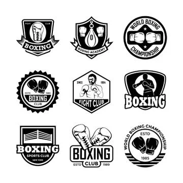 Boxing Vector Icons Stock Illustration