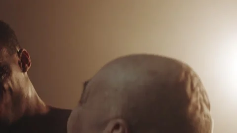 Boxing winner and his trainer Stock Footage 283293652