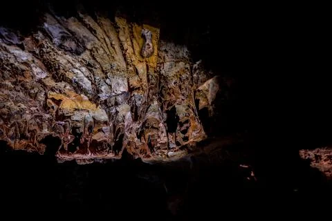 Boxwork formation inside Wind Cave National Park in the Black Hills of South Foto stock