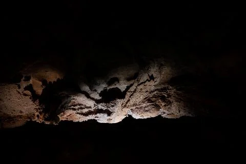 Boxwork formation inside Wind Cave National Park in the Black Hills of South Stock Photos