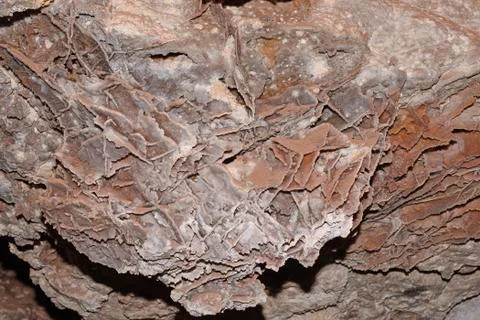 Boxwork Stalactite in a Cave Stockfoto's