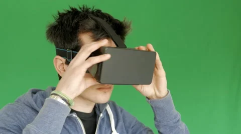 Boy with 3D glasses - VR Stock Footage 61473963