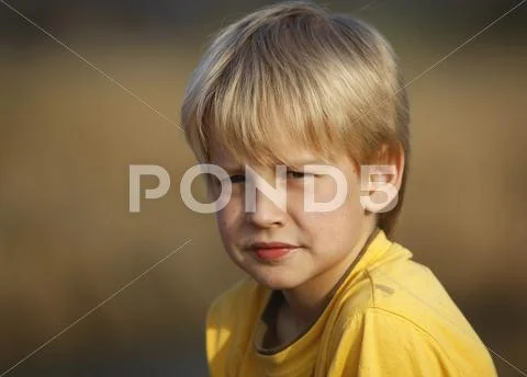 Boy 8 portrait Crailsheim Hohenlohe Baden Wurttemberg Germany Europe Stock Photos