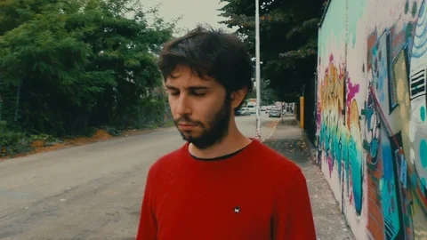 Boy about to Light a Cigarette Stock Footage 87200875