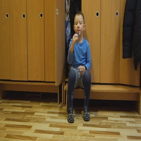 Boy about toy Stock Footage 69381399