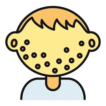 Boy with acne skin problem illustration Stock Illustration