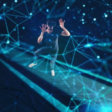 Boy addicted to internet estranged from the world Stock Photos