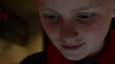 Boy admiring Flash of light Stock Footage 36142550