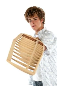 Boy with an airplane Stock Photos
