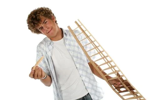 Boy with an airplane Stock Photos