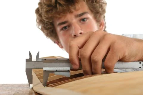 Boy with an airplane Stock Photos