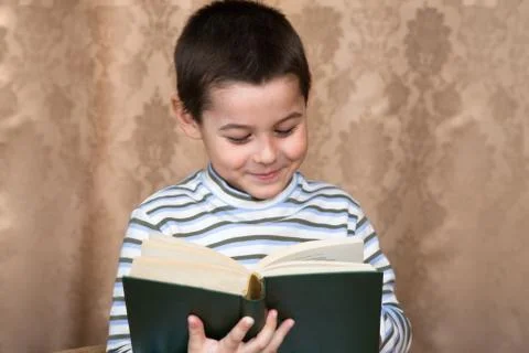 Boy and book Foto stock