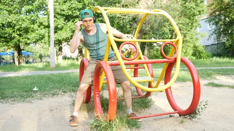 Boy and car. Stock Footage 122434502