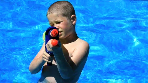Boy and water Stock Footage 751891