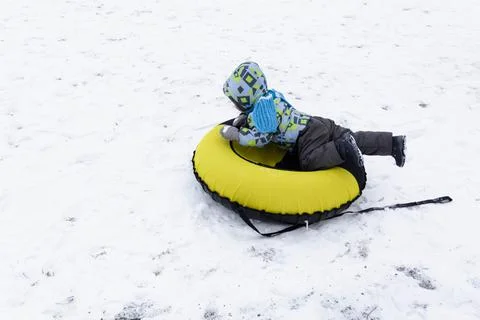Boy and winter Stock Photos