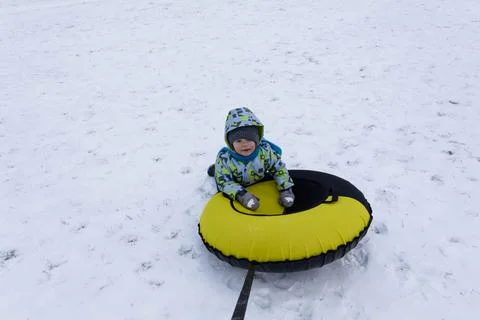 Boy and winter Stock Photos