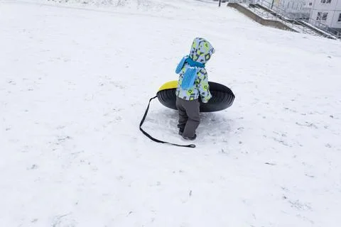 Boy and winter Stock Photos