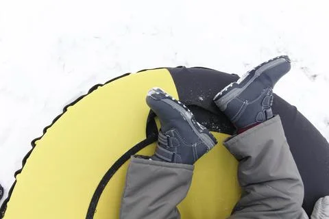 Boy and winter Foto stock