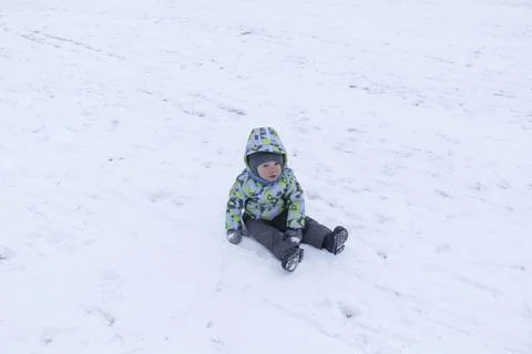 Boy and winter Stock Photos