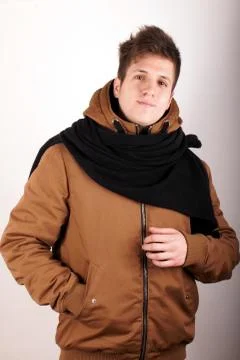 Boy with anorak Stock Photos